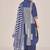 Navy blue cotton printed hand embroidery kurta set with dupatta