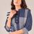 Navy blue cotton printed hand embroidery kurta set with dupatta