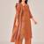 Brown cotton printed hand embroidery kurta set with dupatta