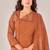 Brown cotton printed hand embroidery kurta set with dupatta