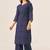 Cream cotton printed hand embroidery kurta set for women