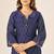 Cream cotton printed hand embroidery kurta set for women