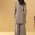 Purple chanderi printed hand embroidery kurta set for women