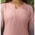 Pink linen printed hand embroidery kurta set with dupatta