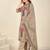 Khaki cotton printed hand embroidery kurta set with dupatta