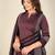 Purple cotton printed hand embroidery kurta set with dupatta