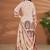Cream linen printed hand embroidery kurta set with dupatta