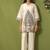 White cotton printed hand embroidery kurta set for women
