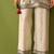 White cotton printed hand embroidery kurta set for women