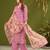 Purple cotton printed hand embroidery kurta set with dupatta