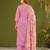 Purple cotton printed hand embroidery kurta set with dupatta