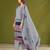 Blue cotton printed hand embroidery kurta set with dupatta