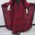 Elegant Maroon Moroccan Kaftan Dress with Black Embroidery Sequin Work Flared Farasha Style Gown