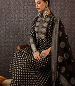 Women Ethnic Motifs Embroidered Panelled Thread Work Pure Cotton Kurta with Trousers & With Dupatta