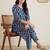 Women Paisley Printed Panelled Mirror Work Pure Cotton Kurta with Trousers