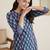 Women Paisley Printed Panelled Mirror Work Pure Cotton Kurta with Trousers