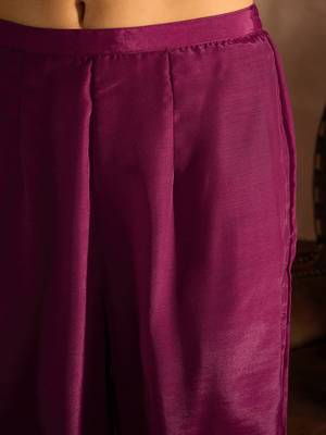 Ethnic Motifs Embroidered Thread Work Kurta with Trousers & Dupatta 3
