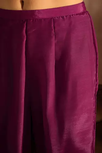 Ethnic Motifs Embroidered Thread Work Kurta with Trousers & Dupatta