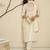 Floral Embroidered Mirror Work Pure Cotton Kurta With Trousers & Dupatta