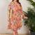 Plus Size Paisley Printed Panelled Pure Cotton Kurta with Trousers