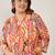 Plus Size Paisley Printed Panelled Pure Cotton Kurta with Trousers
