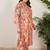 Plus Size Paisley Printed Panelled Pure Cotton Kurta with Trousers