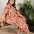 Plus Size Paisley Printed Panelled Pure Cotton Kurta with Trousers