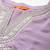 Plus Size Lavender Embroidered Straight Kurta Trousers With Dupatta Set
