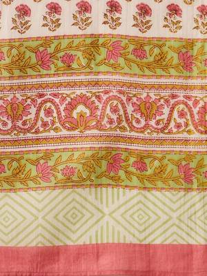 Floral Printed V-Neck Pure Cotton Straight Kurta with Trousers & With Dupatta 5