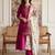 Women Floral Regular Thread Work Kurta with Trousers & With Dupatta