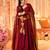 Liril printed & embroidered silk anarkali salwar suit set with silk dupatta