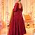 Liril printed & embroidered silk anarkali salwar suit set with silk dupatta