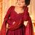 Liril printed & embroidered silk anarkali salwar suit set with silk dupatta