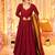 Liril printed & embroidered silk anarkali salwar suit set with silk dupatta