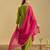 Liril embroidered vichitra silk flared salwar suit set with vichitra silk dupatta