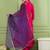 Rani embroidered viscose silk a-line salwar suit set with organza dupatta