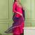 Rani embroidered viscose silk a-line salwar suit set with organza dupatta