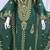 Royal Emerald Green Moroccan Kaftan Dress with Heavy Gold Embroidery & Elegant