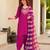 Rani printed & embroidered viscose silk patiala salwar suit set with dupatta