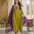 Liril embroidered vichitra silk anarkali salwar suit set with printed dupatta