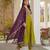 Liril embroidered vichitra silk anarkali salwar suit set with printed dupatta
