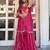 Rani embroidered viscose zari kurta set with real kutch mirror work & sharara