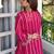 Rani embroidered viscose zari kurta set with real kutch mirror work & sharara