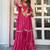 Rani embroidered viscose zari kurta set with real kutch mirror work & sharara