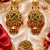 Golden leaf punjabi earring tikka set
