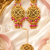Golden Leaf Dangler Jhumka Tikka Set
