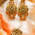 Golden leaf jhumka royale tikka set