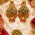 Golden leaf punjabi earring tikka set