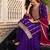 Violet embroidered vichitra silk straight salwar suit set with dupatta