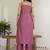 Pink Women Floral Printed Cotton Kurta with Trousers & Dupatta